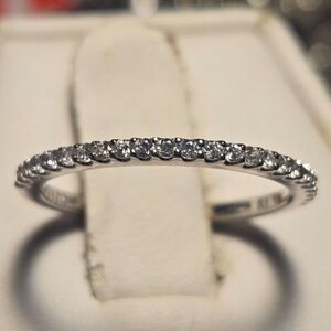 Sparkly stacker Romance Vintage Sterling Silver Ring Sz 6